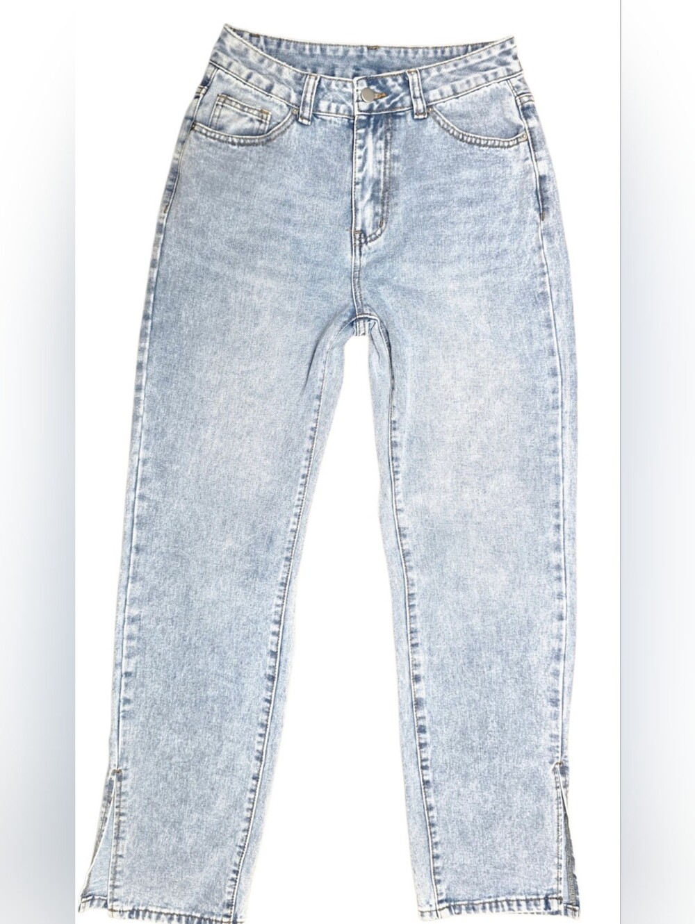 Ankle Slits High Waist Jeans Size Small-Tall
